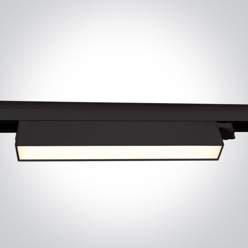 BLACK 24W CCTV LINEAR TRACK LIGHT 230V IP20 One Light 65028AT/B/V