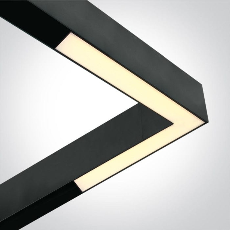 Black 25w Corner Light Warm White 48v Ip20 One Light SKU:42100E/B/W