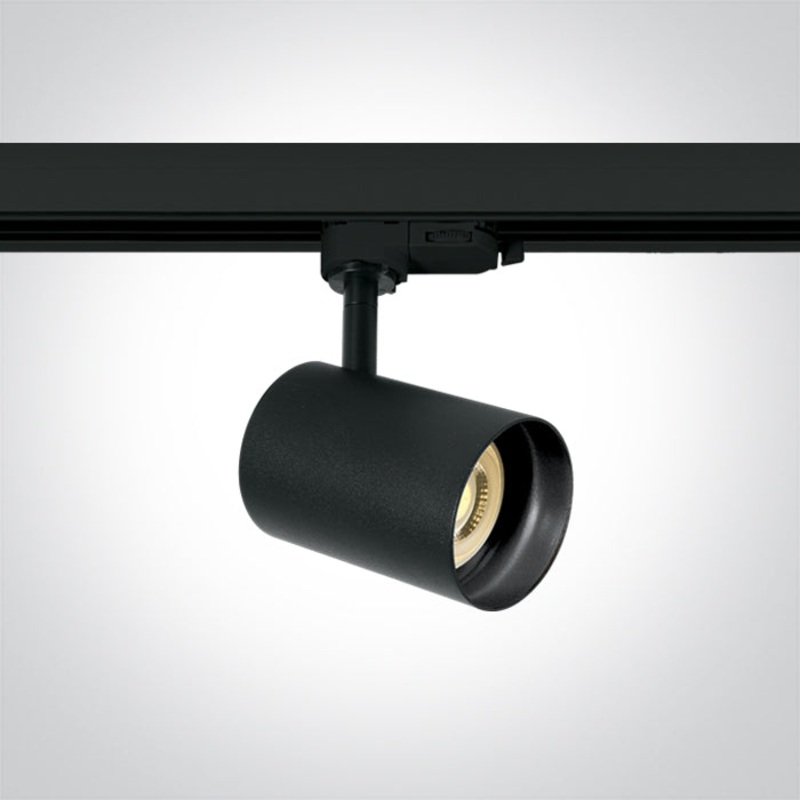 BLACK 3 Circuit REFLECTOR GU10 10W TRACK SPOT DARK LIGHT One Light 65105NT/B/B