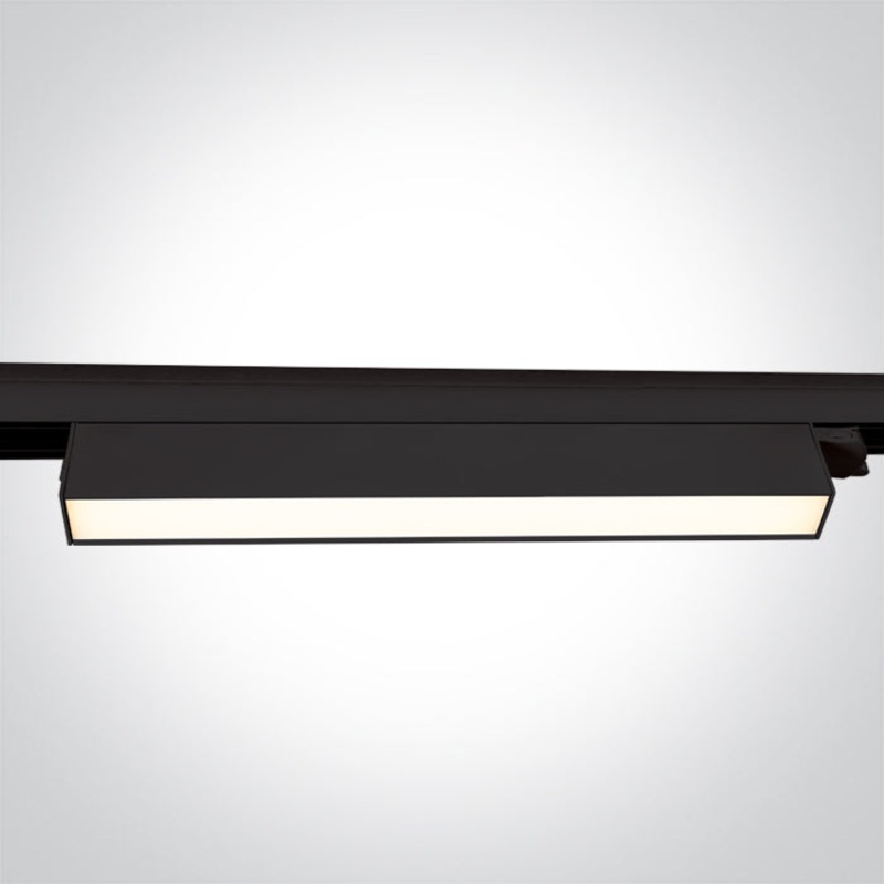 BLACK 36W CCTV LINEAR TRACK LIGHT 230V IP20 One Light 65028BT/B/V