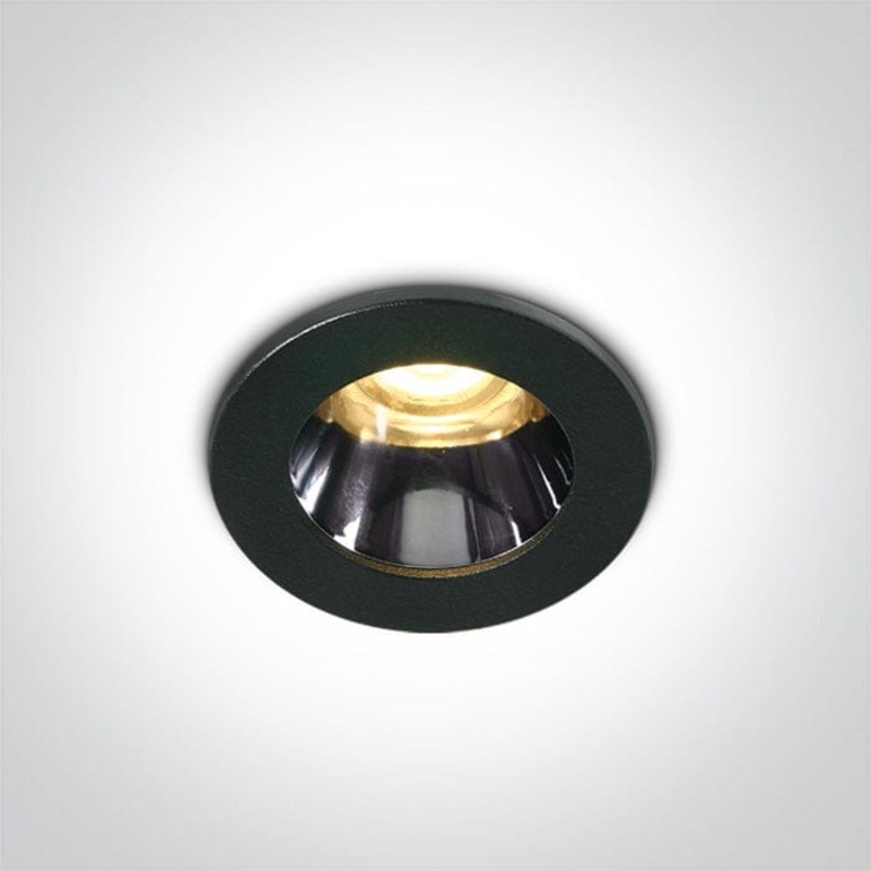 Black 3W Low Glare recessed spotlight, IP20.Complete with 700mA driver. One Light SKU:10103H/B/W