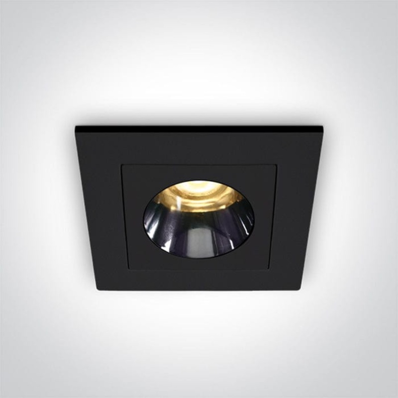 Black 3W Low Glare recessed spotlight, IP20.Complete with 700mA driver. One Light SKU:50103H/B/W