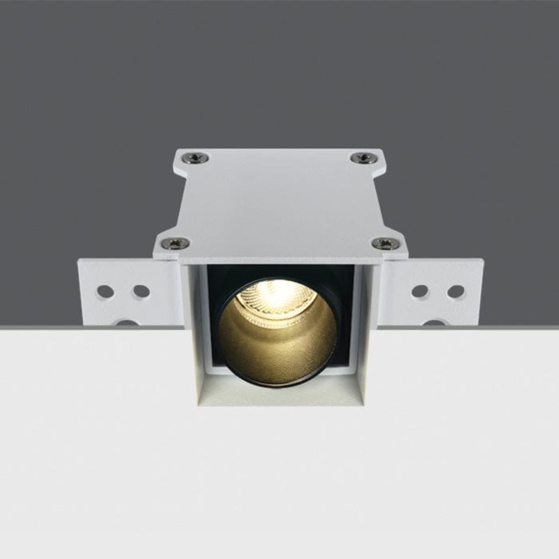Black 3w Warm white Trimless Ip20 230v Dark Light Recessed Spotlight