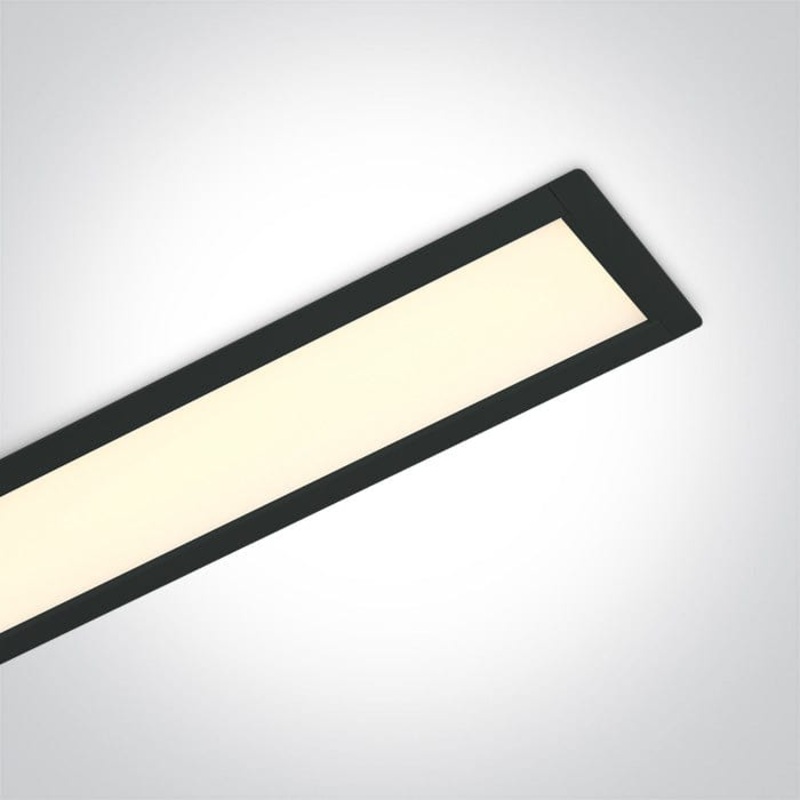 Black 40W Recessed linear with diffuser, ideal for offices. Complete with 1000mA driver, 6pcs fixing clips, 4pcs connectors & 2pcs end cups.Can be connected in line. One Light SKU:38152R/B/W