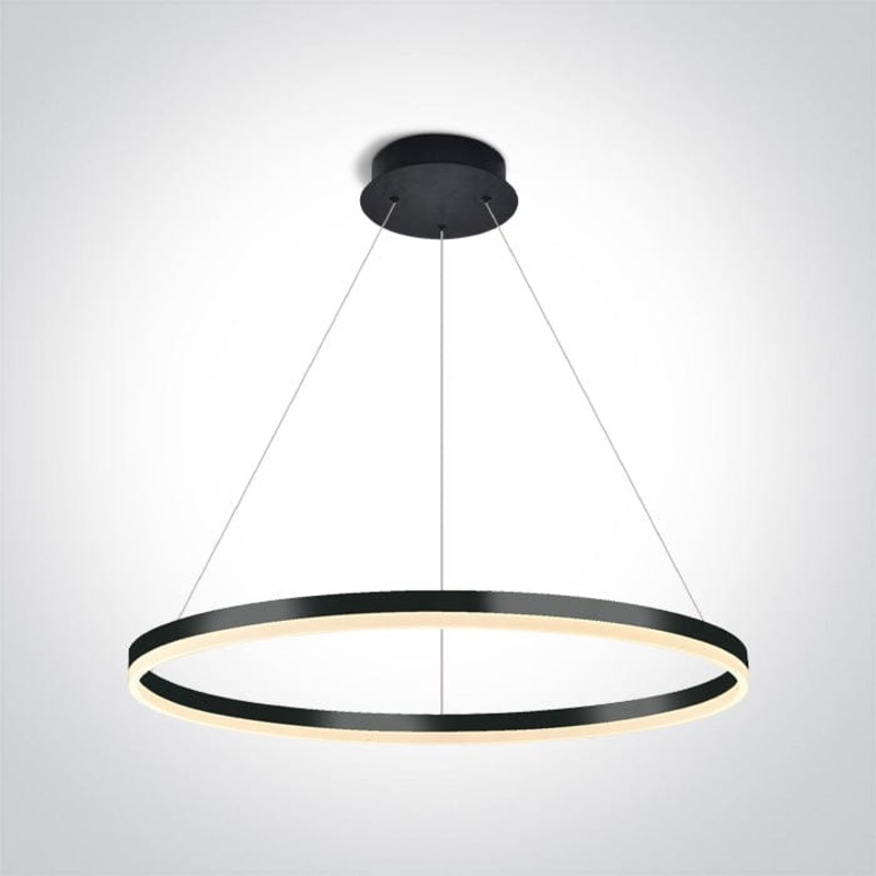 Black 60W LED Pendant, IP20 suitable for residential and commercial application.Complete with 1050mA driver. One Light SKU:63144B/B/W
