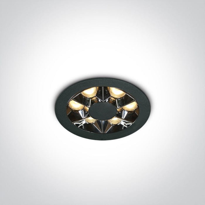 Black 6W Recessed spotlight, IP20.Complete with 150mA driver. One Light SKU:10106X/B/W