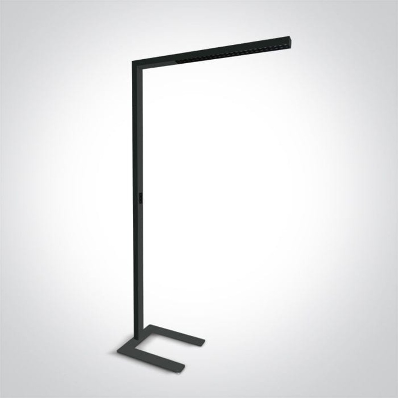 Black 75w Floor Stand Cool White Dimmable 230v