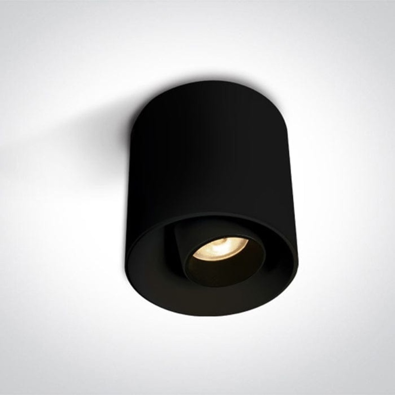 Black 8W LED adjustable ceiling light. Supplied with 700mA driver.  One Light SKU:12108T/B/W