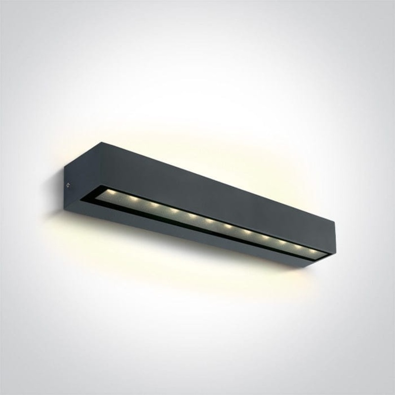 Anthracite 2x10W Wall light, IP65.Complete with 500mA driver.  One Light SKU:67526B2/AN/W