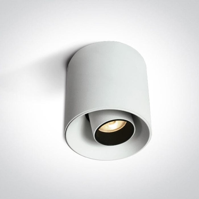 White 8W LED adjustable ceiling light. Supplied with 700mA driver.  One Light SKU:12108T/W/W