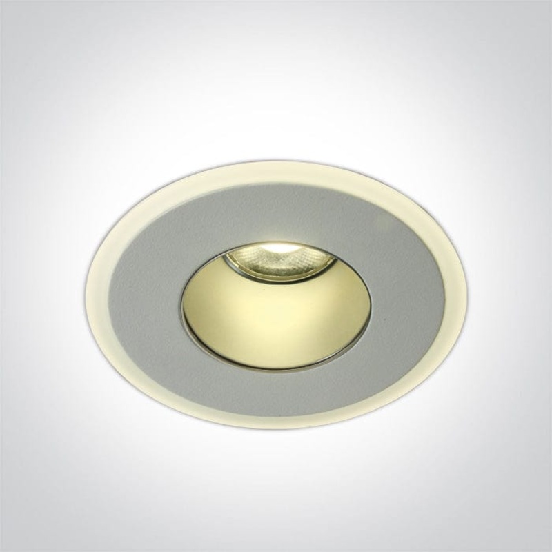 White 8W + SMD LED Low Glare recessed spotlight. Supplied with 200mA driver.  One Light SKU:10108J/W/W