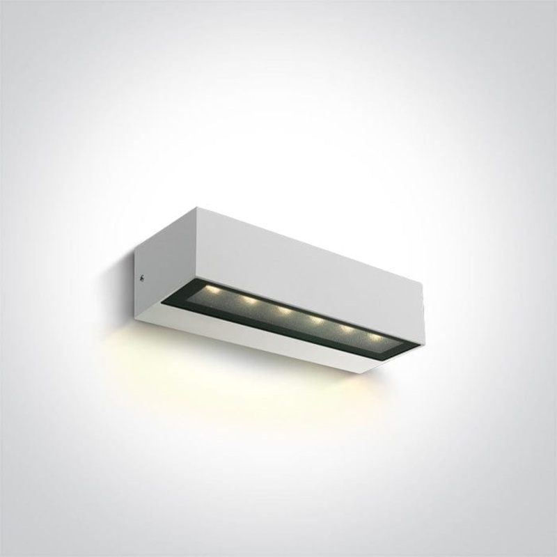 White 8W Wall light, IP65.Complete with 350mA driver.  One Light SKU:67526A1/W/W