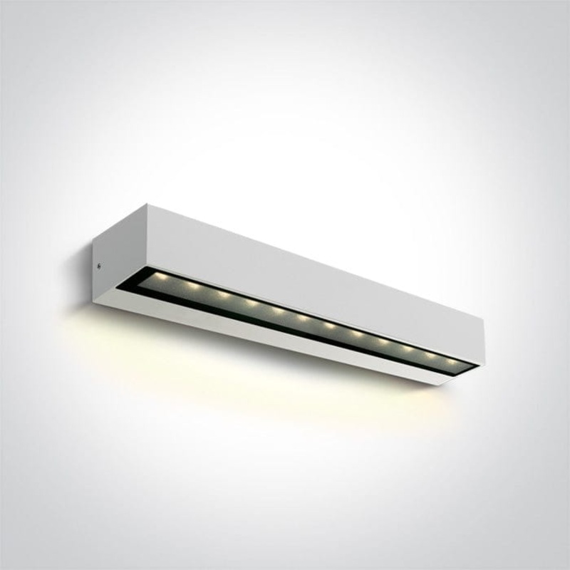 White 9W Wall light, IP65.Complete with 500mA driver.  One Light SKU:67526A2/W/W