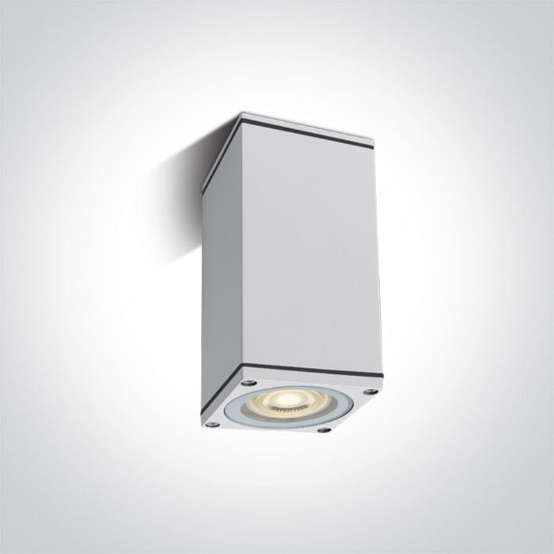 White Ceiling Gu10 10w Ip54 100-240v One Light SKU:67426D/W