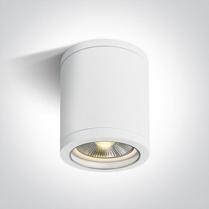 White E27 PAR30 tubular ceiling light, IP65.  One Light SKU:67142C/W