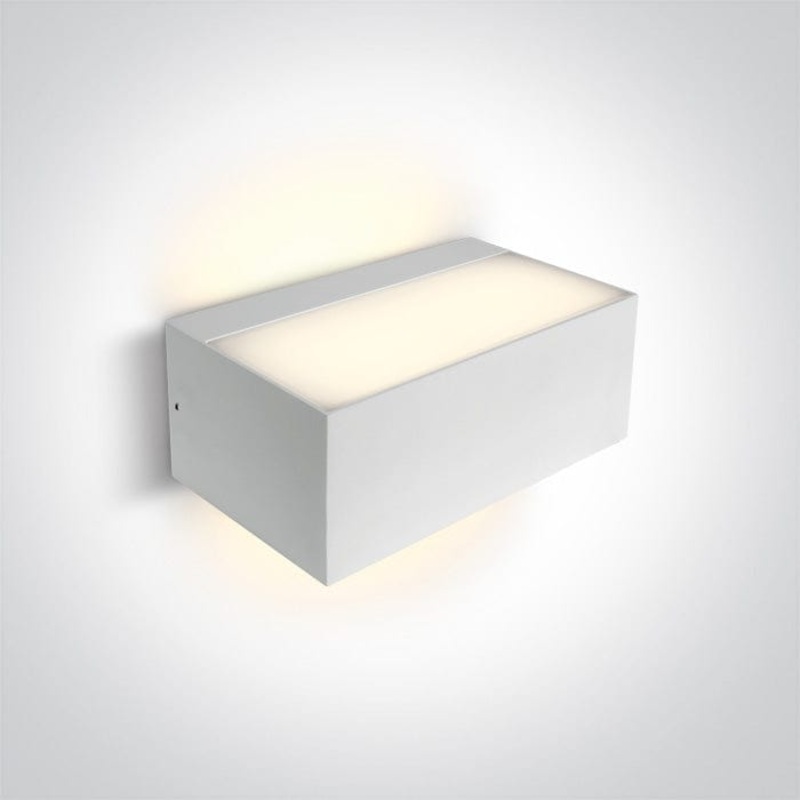 White E27 Up/Down Wall Light 12w Ip65 100-240v