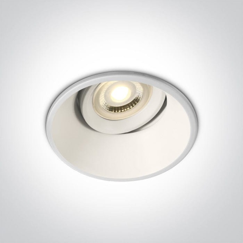 White Fire Rated Gu10 50w Dark Light Ip20