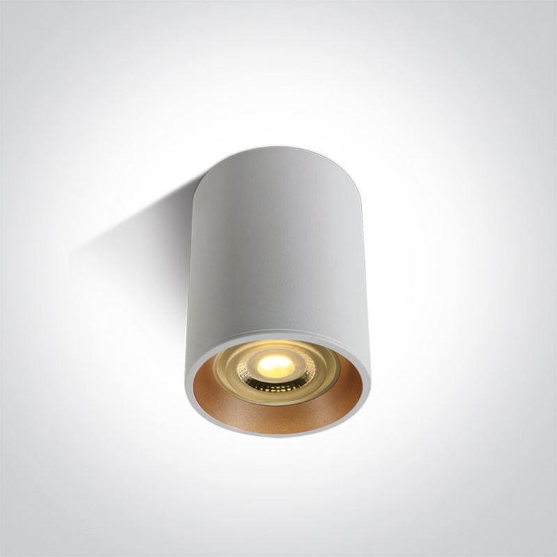 WHITE GU10 10W BRASS REFLECTOR DARK LIGHT One Light 12105AL/W/BS