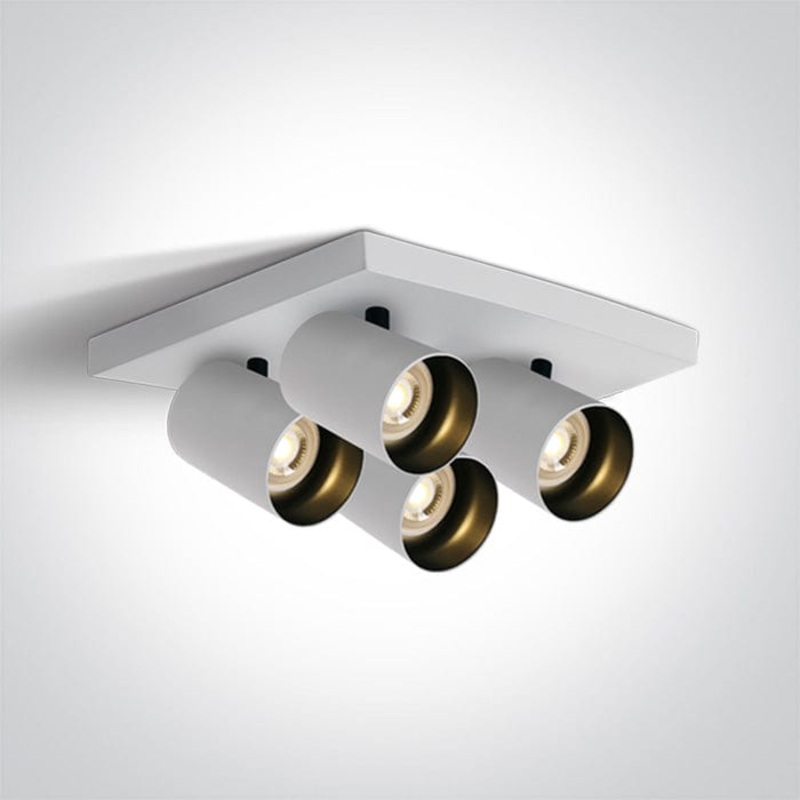 White Gu10 4x10w Dark Light