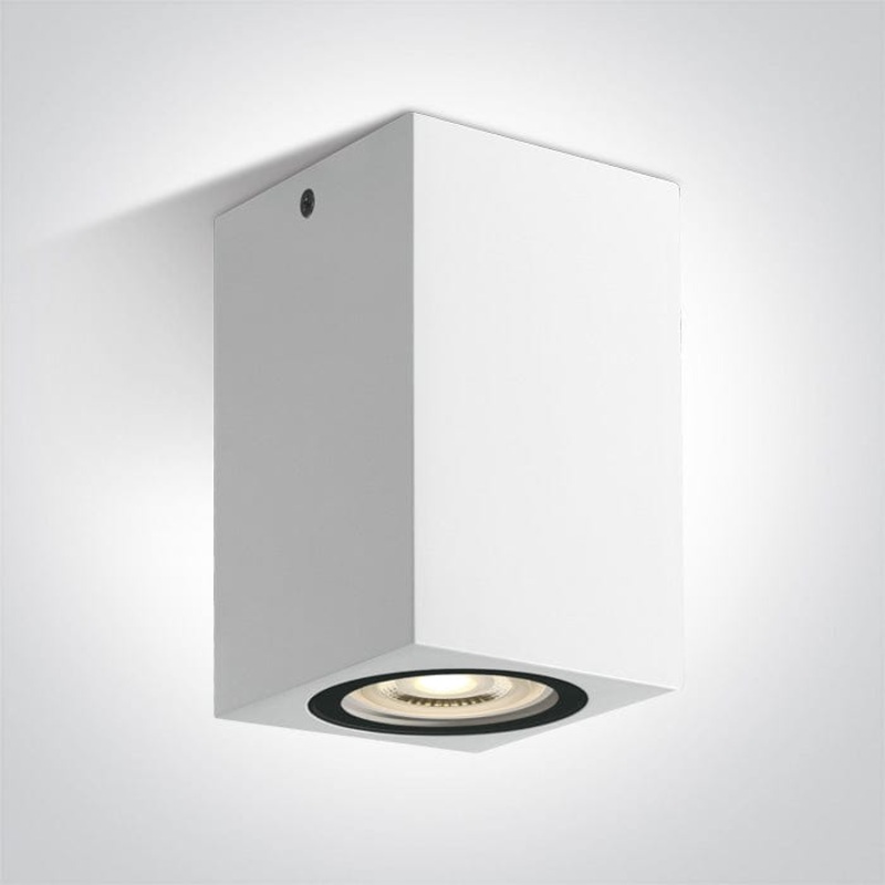 White GU10 ceiling cube, IP65.  One Light SKU:67142D/W