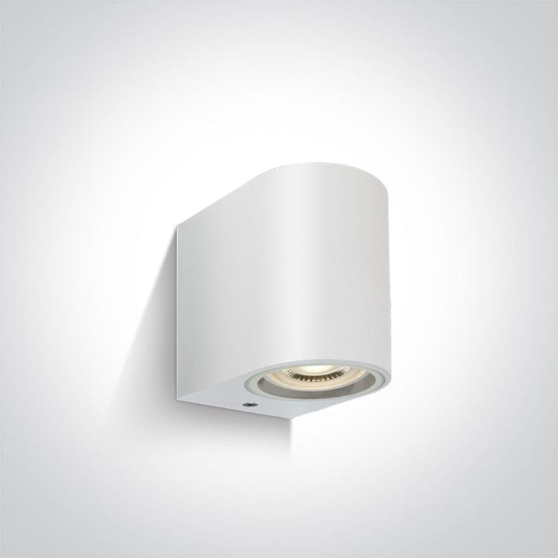 White GU10 tubular ceiling light, IP65.  One Light SKU:67142F/W