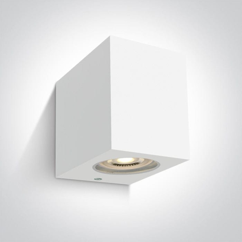 White GU10 tubular ceiling light, IP65.  One Light SKU:67142H/W