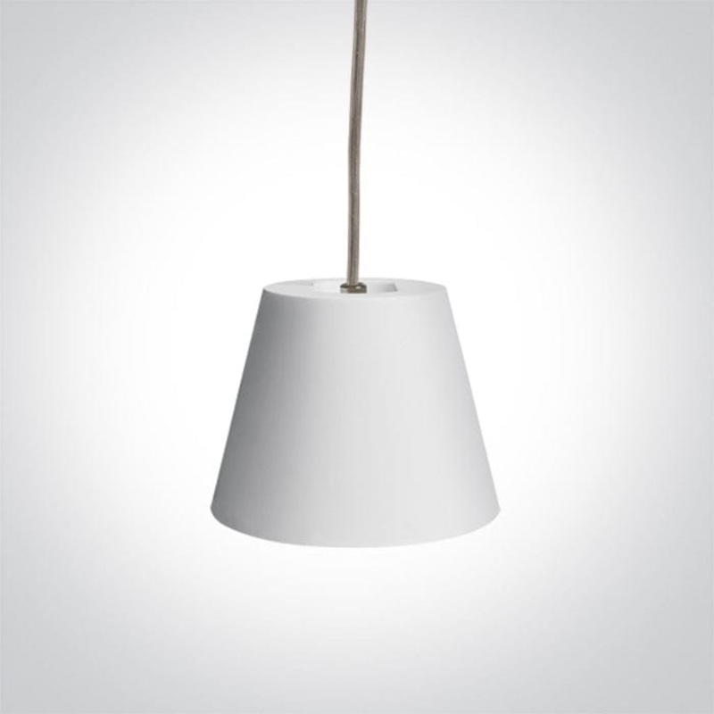 White GX53 7W Gypsum pendant, IP20.  One Light SKU:63038