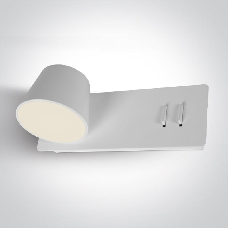 WHITE LED 6W+4W UPLIGHT WW IP20 230V LEFT One Light 65147/W/W