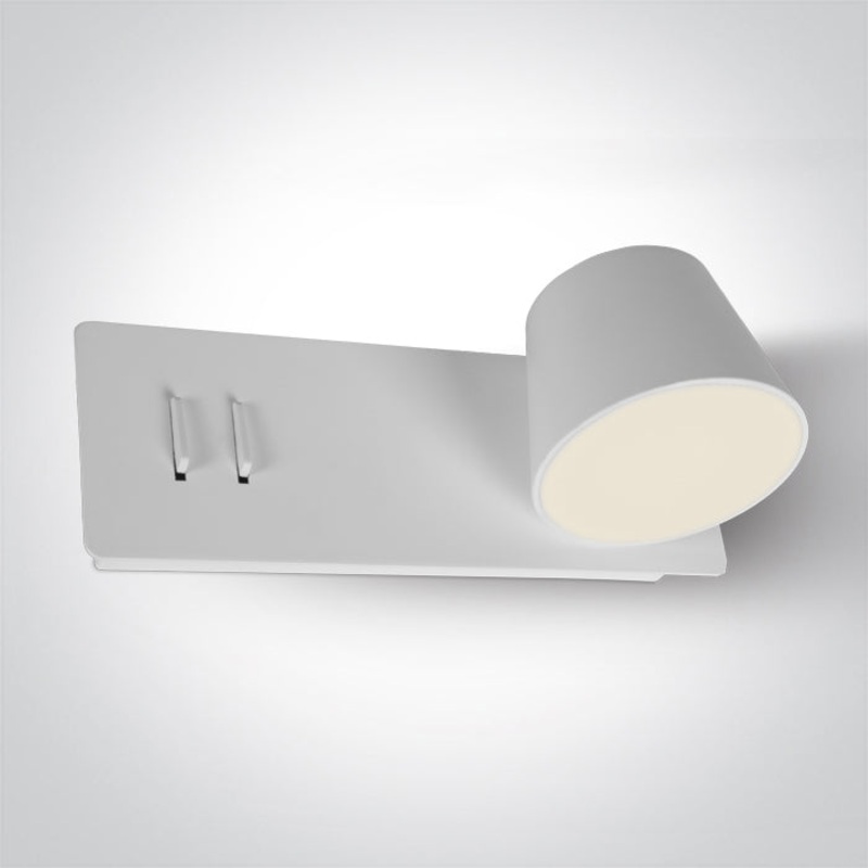 WHITE LED 6W+4W UPLIGHT WW IP20 230V RIGHT One Light 65147A/W/W