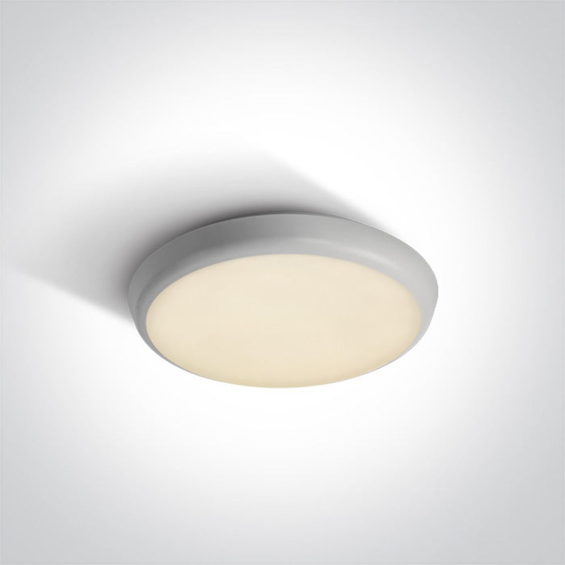 WHITE PLAFO 12W CCTV IP54 230V One Light 67366/W/V