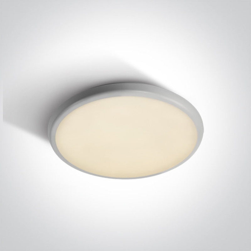 WHITE PLAFO 18W CCTV IP54 230V One Light 67368/W/V