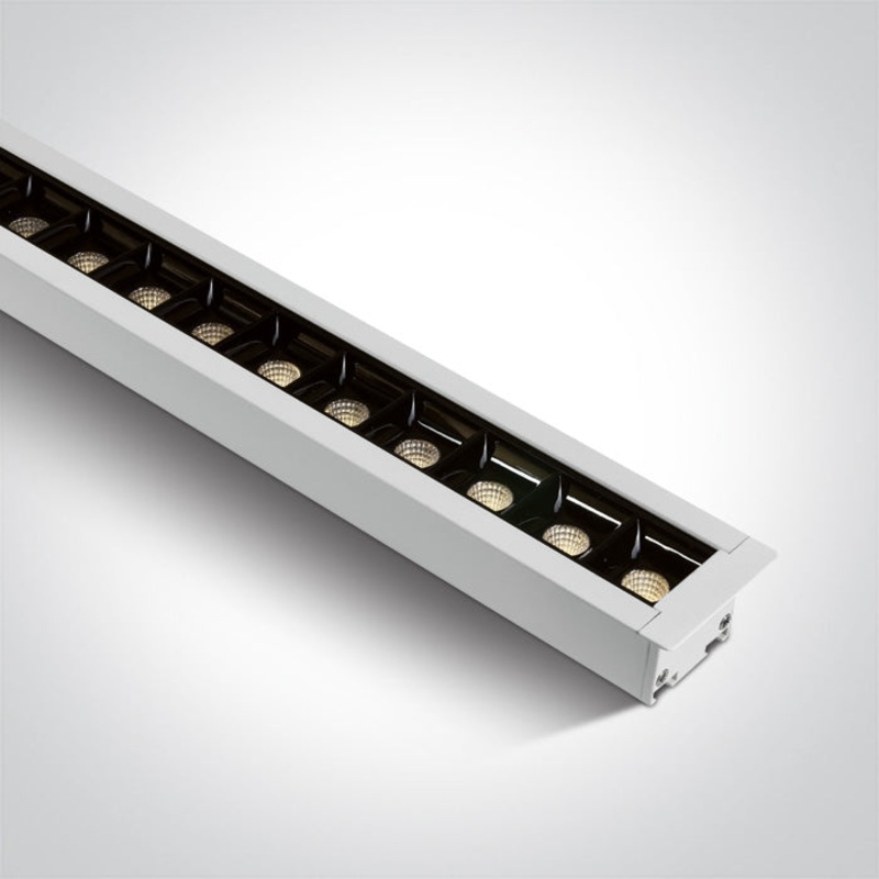 WHITE RECESSED 48pcs SPOTS LED 40W 34d CCTV PV LINEAR 230V DARK LIGHT One Light 38145BR/W/V
