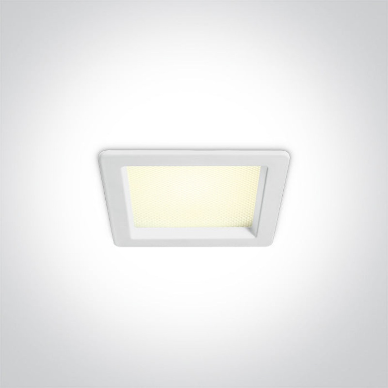 WHITE SMD LED UGR19 10W CCTV IP44 230V One Light 50110UV/W/V