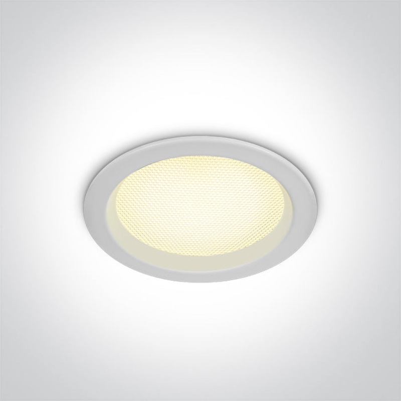 WHITE SMD UGR19 10W CCTV IP44 230V One Light 10110U/W/V