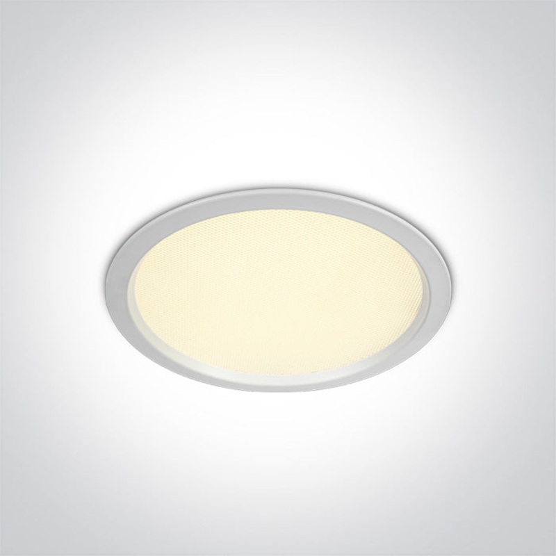 WHITE SMD UGR19 24W CCTV IP44 230V One Light 10124U/W/V