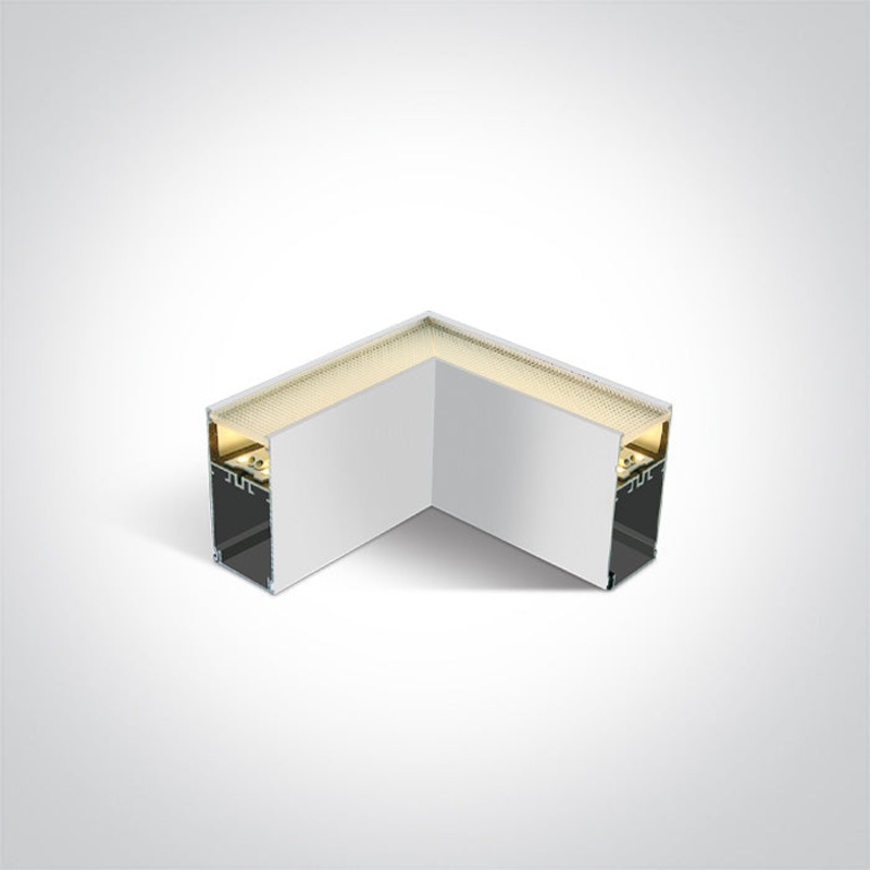WHITE UGR19 LED CORNER 14W CCTV PV FOR 38150A 38151A 230V One Light 050170D/W/V