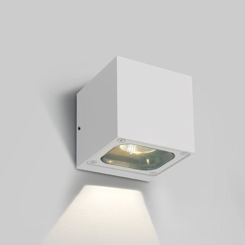 White Wall Led 6w Warm White Ip65 230v One Light SKU:67524A/W/W