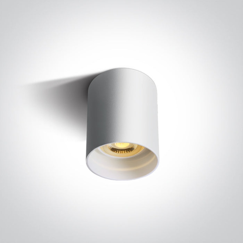 WHITE WHITE REFLECTOR GU10 10W DARK LIGHT ROUND One Light 12105N/W/W