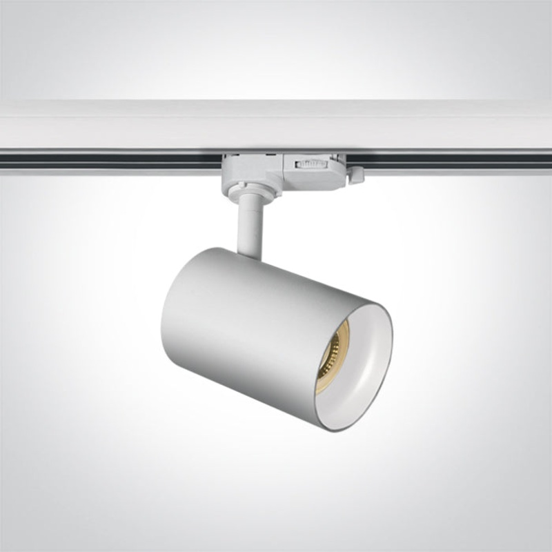 WHITE WHITE REFLECTOR GU10 10W TRACK SPOT DARK LIGHT One Light 65105NT/W/W