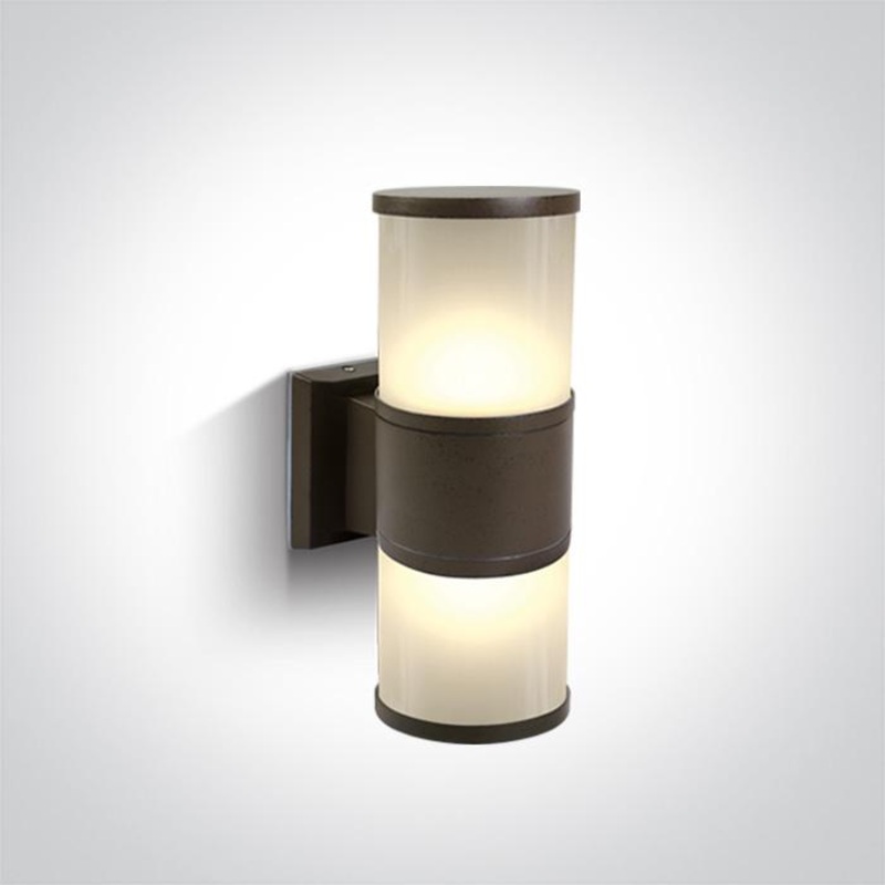Wall Light Rust Brown Rectangular Outdoor Replaceable lamp 2X20W Die Cast One Light SKU:67098/BR