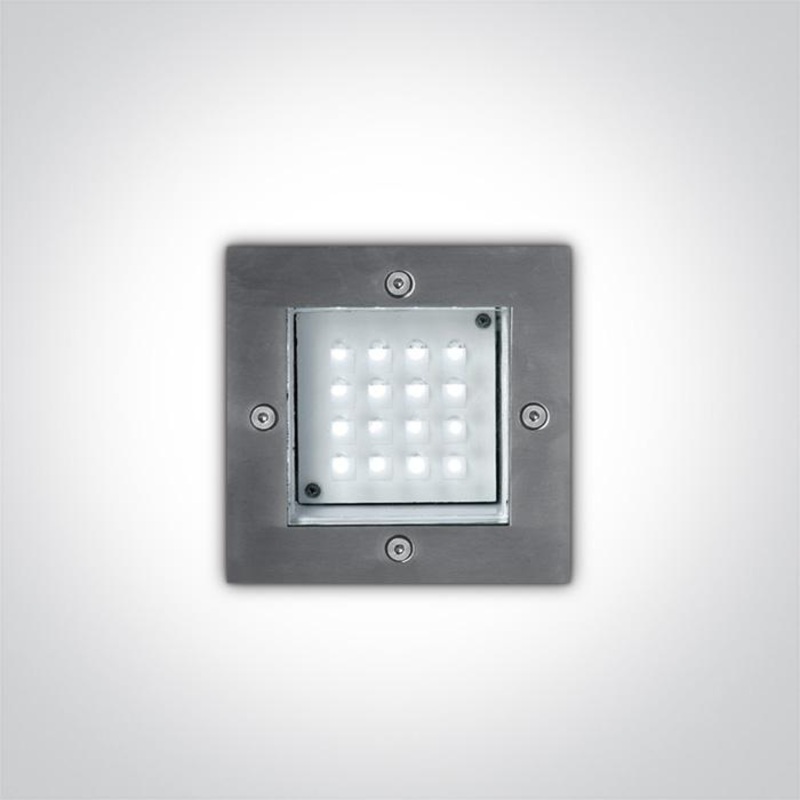 Wall Light Stainless Steel Rectangular Red LED Outdoor LED built in 1,6W Stainless Steel One Light SKU:68001/R