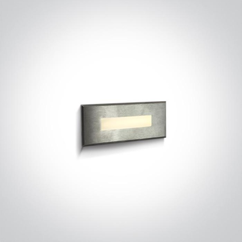 Wall Light Stainless Steel Rectangular Warm White LED Outdoor LED built in 100lm 5W Stainless Steel 316 One Light SKU:68072A/W