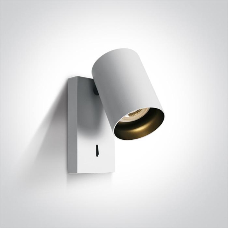 Wall Light White Rectangular Replaceable lamp 10W Aluminium One Light SKU:65105NA/W