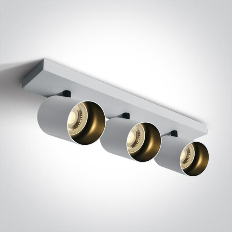 Wall Light White Rectangular Replaceable lamp 3x10W Aluminium One Light SKU:65305N/W