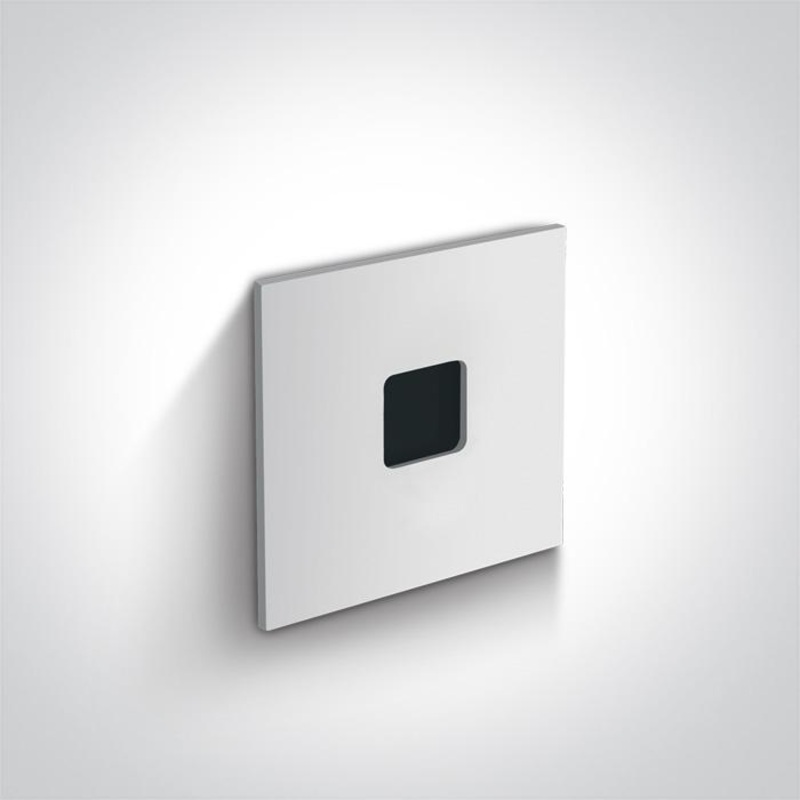 Wall Light White Rectangular Warm White LED Outdoor 40lm Aluminium One Light SKU:68004A/W/W