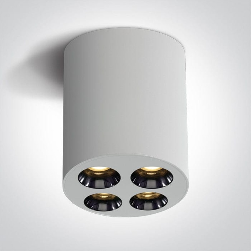 White 10W Low Glare surface ceiling spotlight, IP20.Complete with 700mA driver. One Light SKU:12110H/W/W