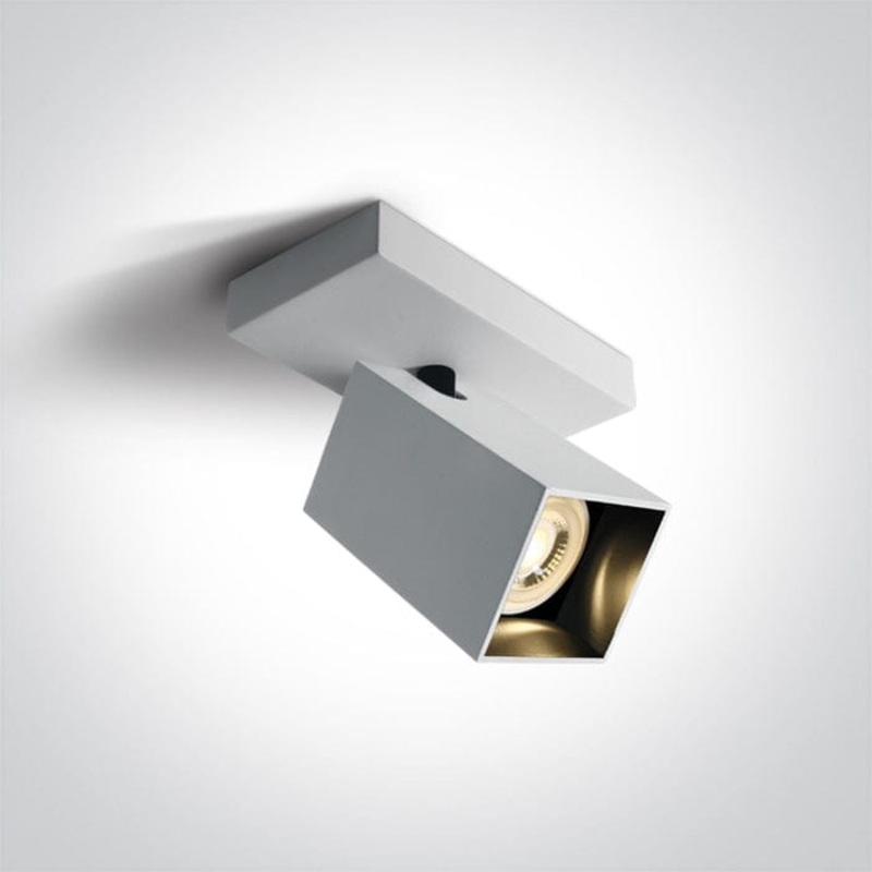 White 10W Retro surface wall and ceiling decorative MR16 GU10 spotlight. One Light SKU:65105NB/W