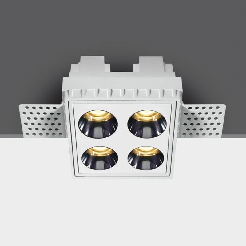 white 10W Trimless Low Glare recessed spotlight, IP20.Complete with 700mA driver. One Light SKU:50110HTR/W/W
