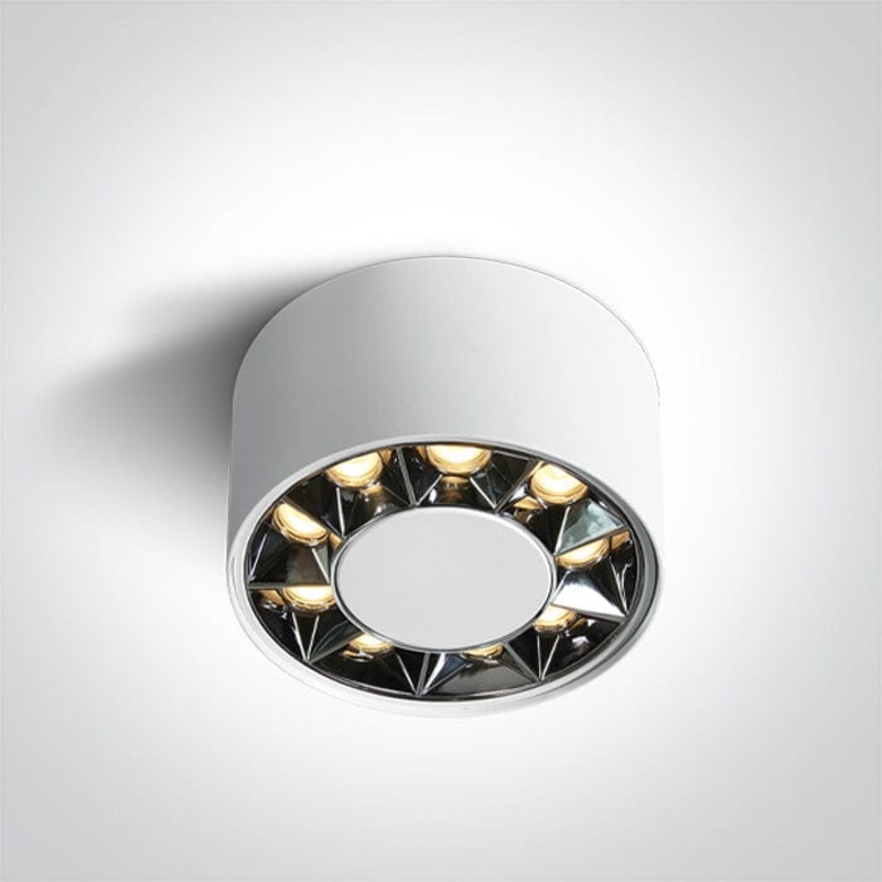 White 12W Ceiling spotlight, IP20.Complete with 300mA driver. One Light SKU:12112X/W/W