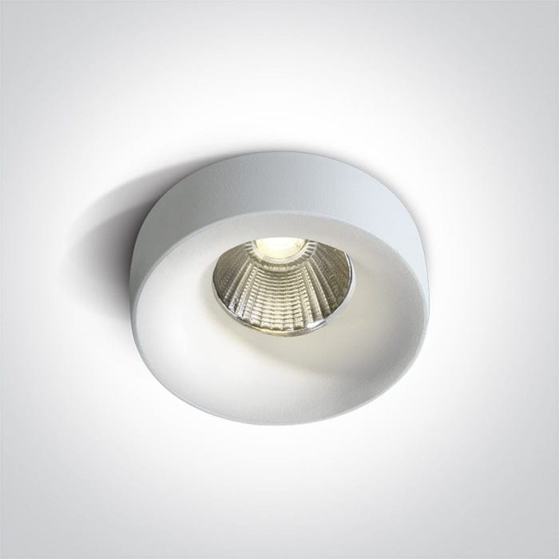 White 12W Low Glare LED recessed spotlight with interchangeable ring.Ring must be ordered separately.Requires 700mA driver. One Light SKU:10112R/W/W